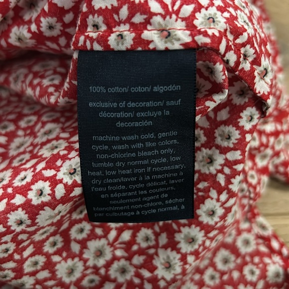 Tommy Hilfiger red floral button down shirt - Picture 9 of 11